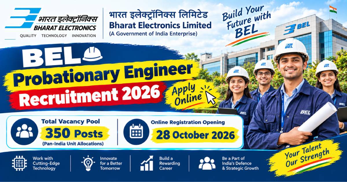 BEL Probationary Engineer Recruitment 2026 Apply Online